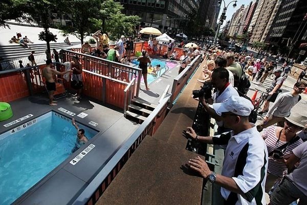 Garbage Dumpster Swimming Pools On The Streets Of New Y